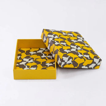 Adhesive Box Case | Silver Birch | Hand-Dyed Japanese Paper Brush Case Made in Japan | Happy Patterns Series Small Item Holder 【Fuwa Market Original 】 Fuwa Market