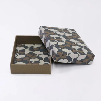 Adhesive Box Case | Silver Birch | Hand-Dyed Japanese Paper Brush Case Made in Japan | Happy Patterns Series Small Item Holder 【Fuwa Market Original 】 Fuwa Market