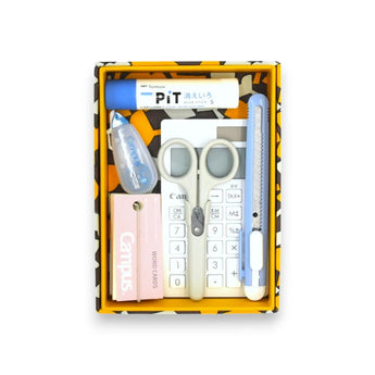 Adhesive Box Case | Silver Birch | Hand-Dyed Japanese Paper Brush Case Made in Japan | Happy Patterns Series Small Item Holder 【Fuwa Market Original 】 Fuwa Market