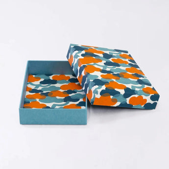 Sticker Box Case | Pine Tree Bark | Hand-dyed Japanese Paper Brush Box Made in Japan | Happy Pattern Series Small Item Holder 【 Fuwa Market Original 】 Fuwa Market