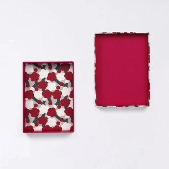 Adhesive box case | Plum blossom | Hand-dyed Japanese paper brush pen made in Japan | Happy letter series small item storage 【 Fuwa Market Original 】 Fuwa Market