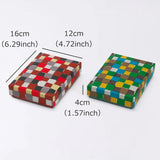 Sticker box case | Ichimatsu | Hand-dyed Japanese paper brush box made in Japan | Happy pattern series small item storage 【 Fuwa Market Original 】 Fuwa Market