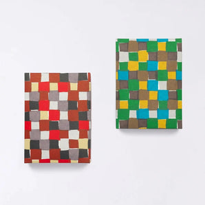 Sticker box case | Ichimatsu | Hand-dyed Japanese paper brush box made in Japan | Happy pattern series small item storage 【 Fuwa Market Original 】 Fuwa Market