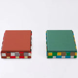 Sticker box case | Ichimatsu | Hand-dyed Japanese paper brush box made in Japan | Happy pattern series small item storage 【 Fuwa Market Original 】 Fuwa Market