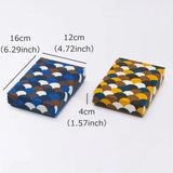 Sticker box case | Blue ocean wave pattern | Hand-dyed Japanese paper brush pen Japan-made | Happy pattern series Small item holder 【 Fuwa Market Original 】 Fuwa Market