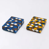 Sticker box case | Blue ocean wave pattern | Hand-dyed Japanese paper brush pen Japan-made | Happy pattern series Small item holder 【 Fuwa Market Original 】 Fuwa Market