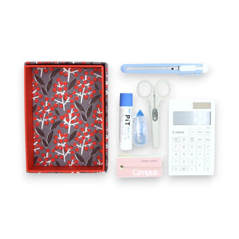 Wrapping box case | Nantenboku | Hand-dyed Japanese paper brush box made in Japan | Happy letter series small item container 【 Fuwa Market Original 】 Fuwa Market