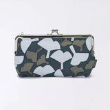 Gamaku (horizontal type / small) | Silver willow pattern | Hand-dyed raw fabric Umbrella cloth 100% silk Japanese wallet pouch wallet pouch Made in Japan | Kyoto craftsman workmanship 【 Fuwa Market Original 】 Fuwa Market