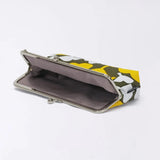 Gamaku (horizontal type / small) | Silver willow pattern | Hand-dyed raw fabric Umbrella cloth 100% silk Japanese wallet pouch wallet pouch Made in Japan | Kyoto craftsman workmanship 【 Fuwa Market Original 】 Fuwa Market