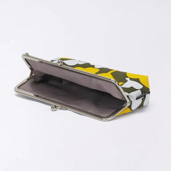 Gamaku (horizontal type / small) | Silver willow pattern | Hand-dyed raw fabric Umbrella cloth 100% silk Japanese wallet pouch wallet pouch Made in Japan | Kyoto craftsman workmanship 【 Fuwa Market Original 】 Fuwa Market