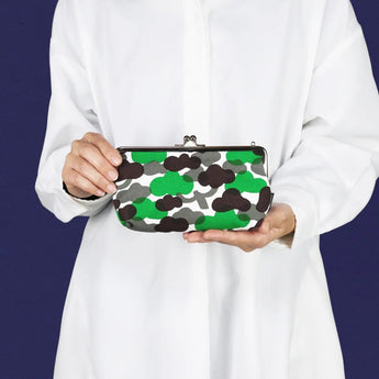 Gamaku (horizontal type / small) | Matsukawa | Hand-dyed raw fabric Umbrella cloth 100% cotton Japanese wallet pouch wallet pouch Made in Japan | Kyoto artisan craftsmanship 【 Fuwa Market Original 】 Fuwa Market