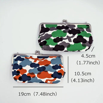 Gamaku (horizontal type / small) | Matsukawa | Hand-dyed raw fabric Umbrella cloth 100% cotton Japanese wallet pouch wallet pouch Made in Japan | Kyoto artisan craftsmanship 【 Fuwa Market Original 】 Fuwa Market