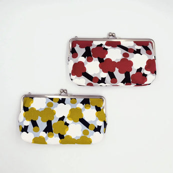 Gamaku (horizontal type / small) | Umebayashi | Hand-dyed fabric, umbrella cloth, 100% silk, Japanese traditional fabric, pouch, wallet pouch, made in Japan | Kyoto artisan craftsmanship 【 Fuwa Market Original 】 Fuwa Market