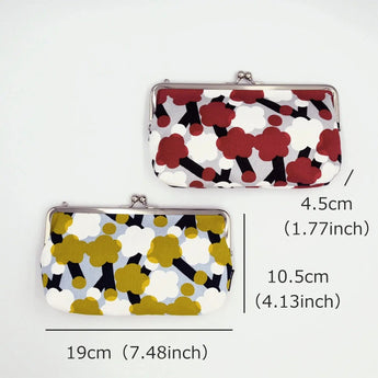 Gamaku (horizontal type / small) | Umebayashi | Hand-dyed fabric, umbrella cloth, 100% silk, Japanese traditional fabric, pouch, wallet pouch, made in Japan | Kyoto artisan craftsmanship 【 Fuwa Market Original 】 Fuwa Market