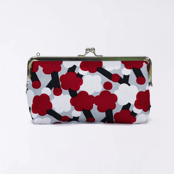 Gamaku (horizontal type / small) | Umebayashi | Hand-dyed fabric, umbrella cloth, 100% silk, Japanese traditional fabric, pouch, wallet pouch, made in Japan | Kyoto artisan craftsmanship 【 Fuwa Market Original 】 Fuwa Market