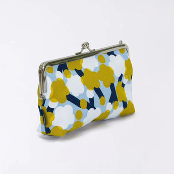 Gamaku (horizontal type / small) | Umebayashi | Hand-dyed fabric, umbrella cloth, 100% silk, Japanese traditional fabric, pouch, wallet pouch, made in Japan | Kyoto artisan craftsmanship 【 Fuwa Market Original 】 Fuwa Market