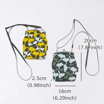 Gama mouth (vertical type / large) | Ginbai stick | Hand-dyed umbrella cloth, small shoulder bag, made in Japan | Kyoto craftsman workmanship 【Fuwa Market Original 】 Fuwa Market