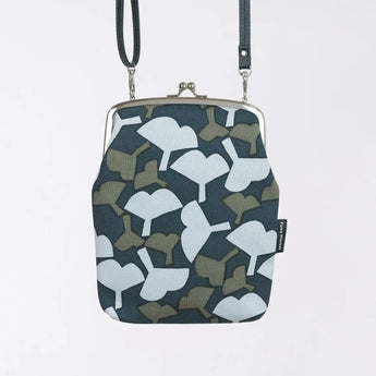 Gama mouth (vertical type / large) | Ginbai stick | Hand-dyed umbrella cloth, small shoulder bag, made in Japan | Kyoto craftsman workmanship 【Fuwa Market Original 】 Fuwa Market