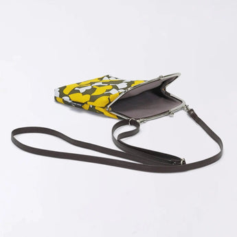 Gama mouth (vertical type / large) | Ginbai stick | Hand-dyed umbrella cloth, small shoulder bag, made in Japan | Kyoto craftsman workmanship 【Fuwa Market Original 】 Fuwa Market