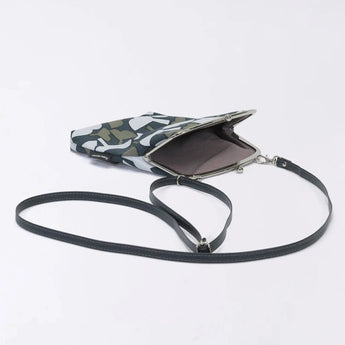 Gama mouth (vertical type / large) | Ginbai stick | Hand-dyed umbrella cloth, small shoulder bag, made in Japan | Kyoto craftsman workmanship 【Fuwa Market Original 】 Fuwa Market