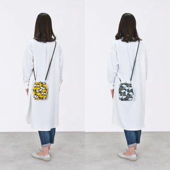 Gama mouth (vertical type / large) | Ginbai stick | Hand-dyed umbrella cloth, small shoulder bag, made in Japan | Kyoto craftsman workmanship 【Fuwa Market Original 】 Fuwa Market