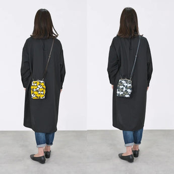 Gama mouth (vertical type / large) | Ginbai stick | Hand-dyed umbrella cloth, small shoulder bag, made in Japan | Kyoto craftsman workmanship 【Fuwa Market Original 】 Fuwa Market