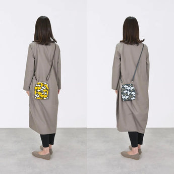 Gama mouth (vertical type / large) | Ginbai stick | Hand-dyed umbrella cloth, small shoulder bag, made in Japan | Kyoto craftsman workmanship 【Fuwa Market Original 】 Fuwa Market