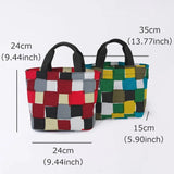 Tote Bag (Horizontal Type) | Ichimatsu | Hand-dyed Raw Fabric Umbrella Cloth 100% Cotton Bag Made in Japan | Kyoto Craftsman Workmanship 【Fuwa Market Original 】 Fuwa Market