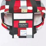 Tote Bag (Horizontal Type) | Ichimatsu | Hand-dyed Raw Fabric Umbrella Cloth 100% Cotton Bag Made in Japan | Kyoto Craftsman Workmanship 【Fuwa Market Original 】 Fuwa Market