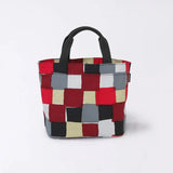 Tote Bag (Horizontal Type) | Ichimatsu | Hand-dyed Raw Fabric Umbrella Cloth 100% Cotton Bag Made in Japan | Kyoto Craftsman Workmanship 【Fuwa Market Original 】 Fuwa Market