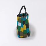 Tote Bag (Horizontal Type) | Ichimatsu | Hand-dyed Raw Fabric Umbrella Cloth 100% Cotton Bag Made in Japan | Kyoto Craftsman Workmanship 【Fuwa Market Original 】 Fuwa Market