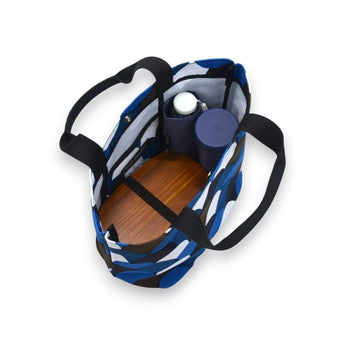 Tote Bag (Horizontal Type) | Aomori Wave Pattern | Hand-Dyed Fabric, 100% Cotton Canvas Bag, Made in Japan | Kyoto Craftsman Workmanship 【Fuwa Market Original 】 Fuwa Market