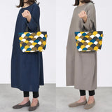 Tote Bag (Horizontal Type) | Aomori Wave Pattern | Hand-Dyed Fabric, 100% Cotton Canvas Bag, Made in Japan | Kyoto Craftsman Workmanship 【Fuwa Market Original 】 Fuwa Market