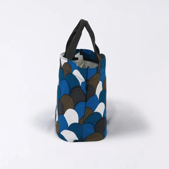 Tote Bag (Horizontal Type) | Aomori Wave Pattern | Hand-Dyed Fabric, 100% Cotton Canvas Bag, Made in Japan | Kyoto Craftsman Workmanship 【Fuwa Market Original 】 Fuwa Market