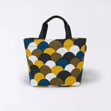 Tote Bag (Horizontal Type) | Aomori Wave Pattern | Hand-Dyed Fabric, 100% Cotton Canvas Bag, Made in Japan | Kyoto Craftsman Workmanship 【Fuwa Market Original 】 Fuwa Market