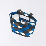 Tote Bag (Horizontal Type) | Aomori Wave Pattern | Hand-Dyed Fabric, 100% Cotton Canvas Bag, Made in Japan | Kyoto Craftsman Workmanship 【Fuwa Market Original 】 Fuwa Market