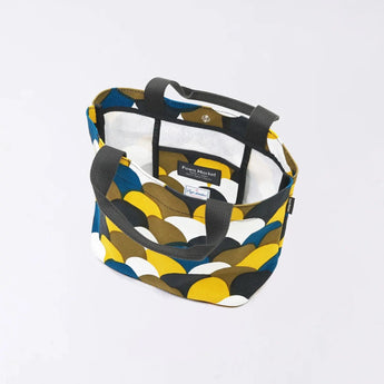 Tote Bag (Horizontal Type) | Aomori Wave Pattern | Hand-Dyed Fabric, 100% Cotton Canvas Bag, Made in Japan | Kyoto Craftsman Workmanship 【Fuwa Market Original 】 Fuwa Market