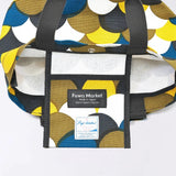 Tote Bag (Horizontal Type) | Aomori Wave Pattern | Hand-Dyed Fabric, 100% Cotton Canvas Bag, Made in Japan | Kyoto Craftsman Workmanship 【Fuwa Market Original 】 Fuwa Market