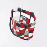 Tote bag (cylindrical) | Ichimatsu | Hand-dyed raw fabric Umbrella cloth 100% cotton bag Made in Japan | Kyoto craftsman work 【 Fuwa Market Original 】 Fuwa Market