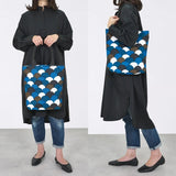 Tote Bag (Vertical Type) | Aoba Nami Yaki | Hand-dyed Fabric, Canvas, 100% Cotton, Bag, Made in Japan | Kyoto Artisan Workmanship 【Fuwa Market Original 】 Fuwa Market