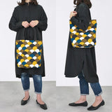 Tote Bag (Vertical Type) | Aoba Nami Yaki | Hand-dyed Fabric, Canvas, 100% Cotton, Bag, Made in Japan | Kyoto Artisan Workmanship 【Fuwa Market Original 】 Fuwa Market