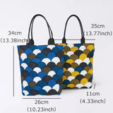 Tote Bag (Vertical Type) | Aoba Nami Yaki | Hand-dyed Fabric, Canvas, 100% Cotton, Bag, Made in Japan | Kyoto Artisan Workmanship 【Fuwa Market Original 】 Fuwa Market