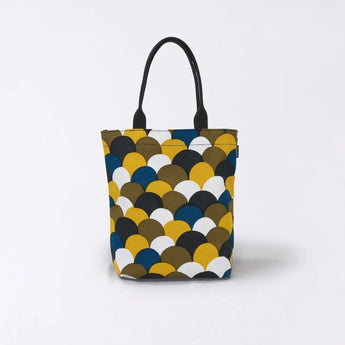 Tote Bag (Vertical Type) | Aoba Nami Yaki | Hand-dyed Fabric, Canvas, 100% Cotton, Bag, Made in Japan | Kyoto Artisan Workmanship 【Fuwa Market Original 】 Fuwa Market