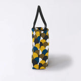 Tote Bag (Vertical Type) | Aoba Nami Yaki | Hand-dyed Fabric, Canvas, 100% Cotton, Bag, Made in Japan | Kyoto Artisan Workmanship 【Fuwa Market Original 】 Fuwa Market