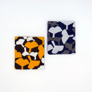 Hankachi | Ginkgo Leaf Pattern | Hand-dyed Fabric Umbrella Cloth 100% Cotton Soft Towel Double Gauze Made in Japan | Pattern of Happiness 【 Fuwa Market Original 】 Fuwa Market