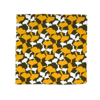Hankachi | Ginkgo Leaf Pattern | Hand-dyed Fabric Umbrella Cloth 100% Cotton Soft Towel Double Gauze Made in Japan | Pattern of Happiness 【 Fuwa Market Original 】 Fuwa Market
