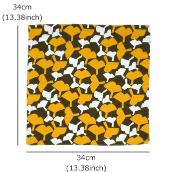 Hankachi | Ginkgo Leaf Pattern | Hand-dyed Fabric Umbrella Cloth 100% Cotton Soft Towel Double Gauze Made in Japan | Pattern of Happiness 【 Fuwa Market Original 】 Fuwa Market