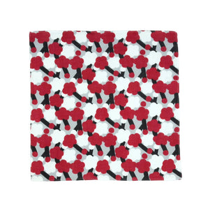 Hankachi | Pflaumenblüte | Handgefärbter Stoff Zeltplane 100% Baumwolle Weiches Taoru Doppelschicht Gaze Hergestellt in Japan | Glückliche Muster 【 Fuwa Market Original 】 Fuwa Market