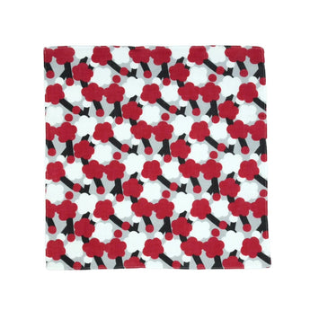 Hankachi | Plum pattern | Hand-dyed fabric, 100% cotton, gauze, soft towel, double gauze, made in Japan | Pattern of happiness 【 Fuwa Market Original 】 Fuwa Market