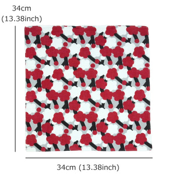 Hankachi | Plum pattern | Hand-dyed fabric, 100% cotton, gauze, soft towel, double gauze, made in Japan | Pattern of happiness 【 Fuwa Market Original 】 Fuwa Market